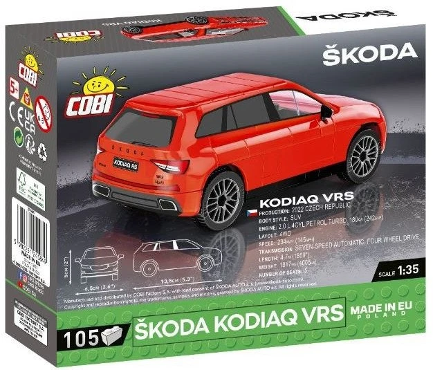 „Cobi Skoda Kodiaq VRS“ konstrukciniai kaladėlės