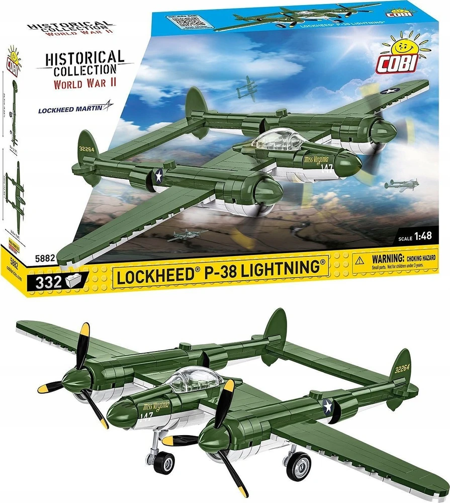 Klocki Lockheed P-38 Lightning 332 klocki