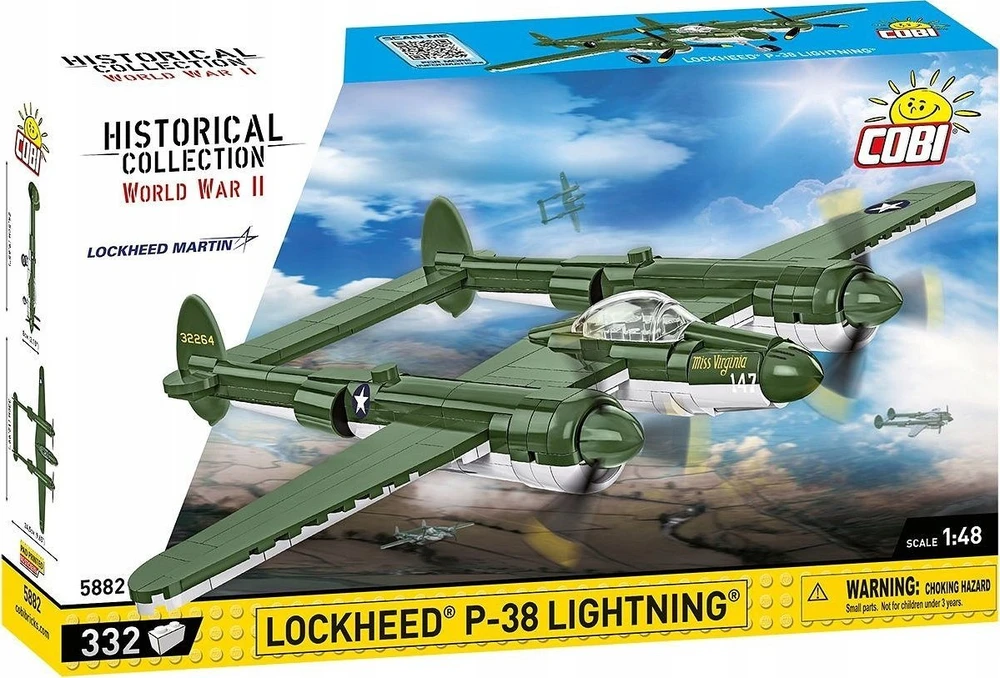 Klocki Lockheed P-38 Lightning 332 klocki