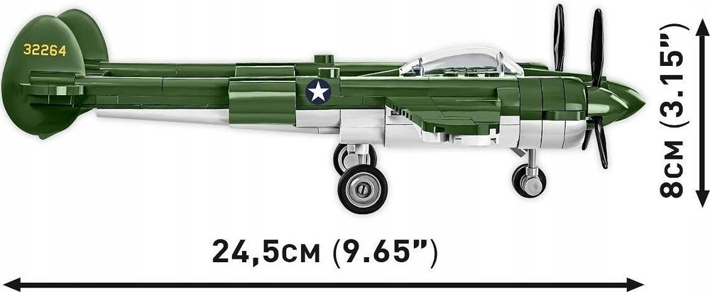 Klocki Lockheed P-38 Lightning 332 klocki