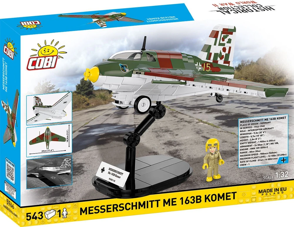 Cobi Klocki Messerschmitt Me 163B Komet 543 dalys