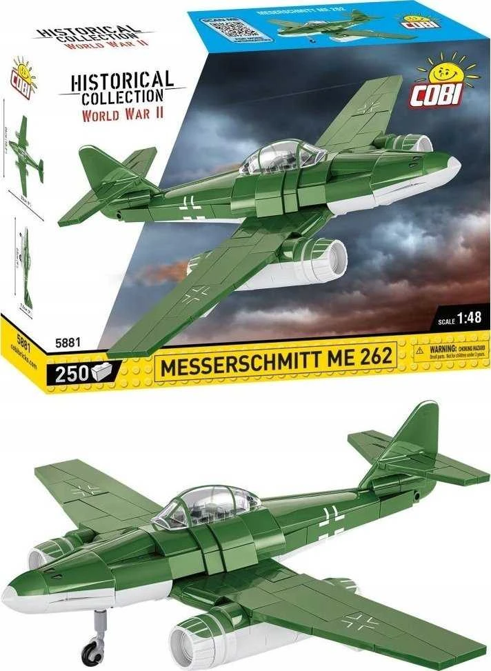 COBI 5881 istorinė kolekcija Antrojo pasaulinio karo Messerschmitt Me 262 naikintuvas