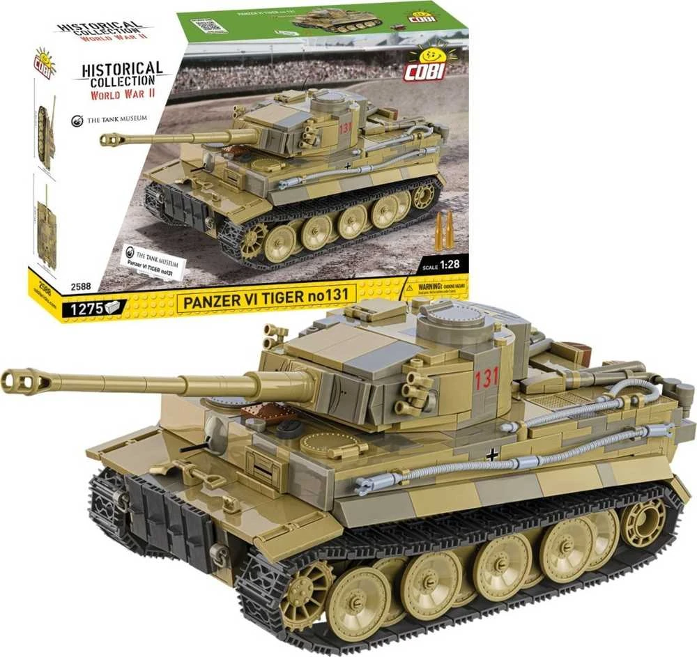 COBI konstruktorius Panzer VI Tiger 131, 1:28, 1275 detalių tankas
