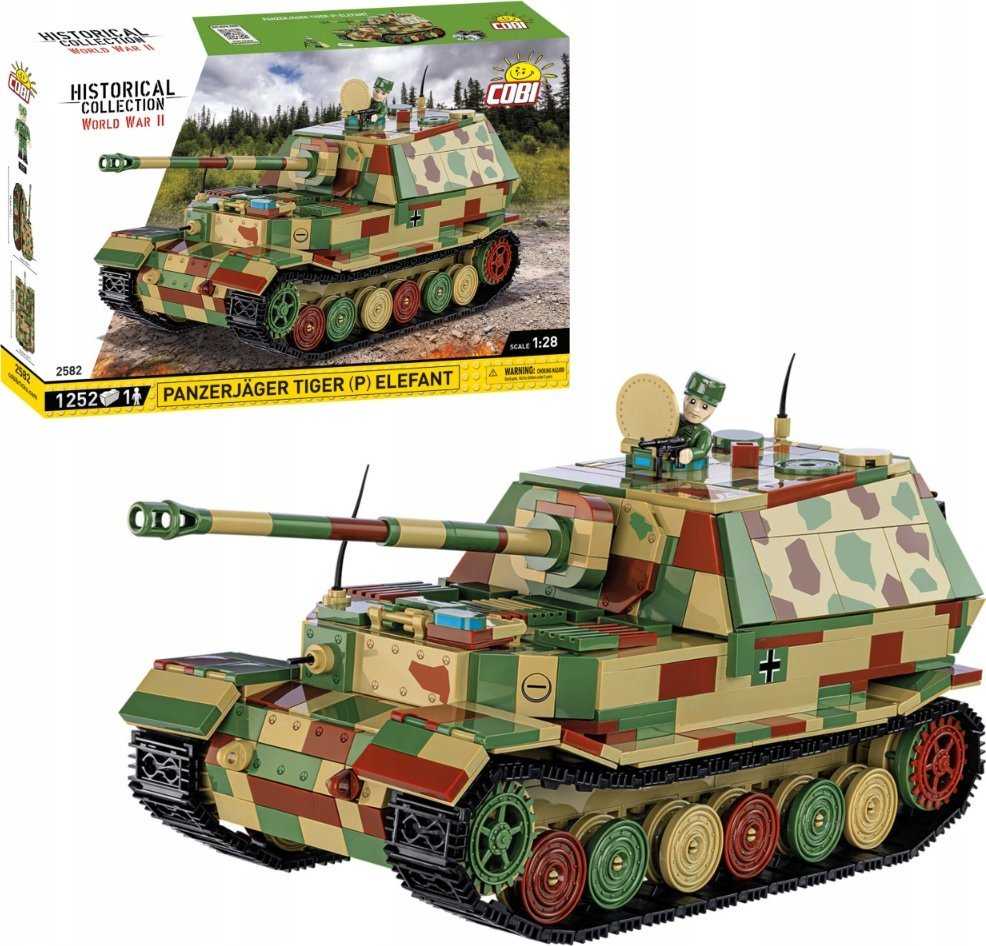 COBI 2582 BLOKAI Panzerjäger Tiger (P) Elefant Tank Cannon