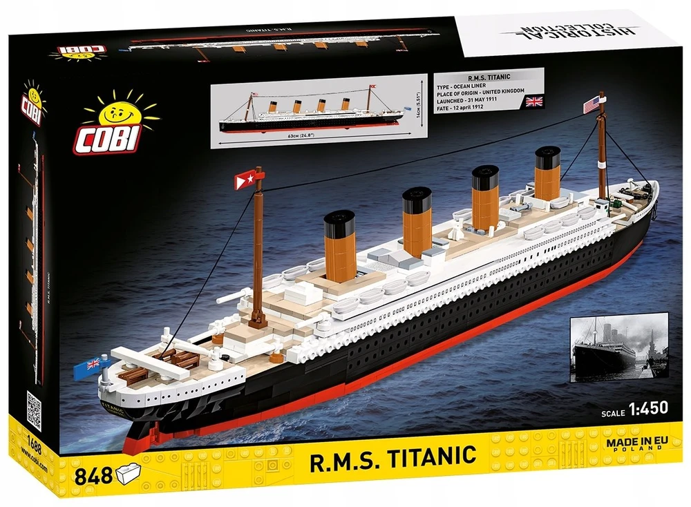Cobi Klocki RMS Titaniko statybiniai blokeliai, 848 dalys