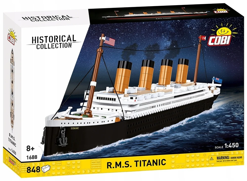 Cobi Klocki RMS Titaniko statybiniai blokeliai, 848 dalys