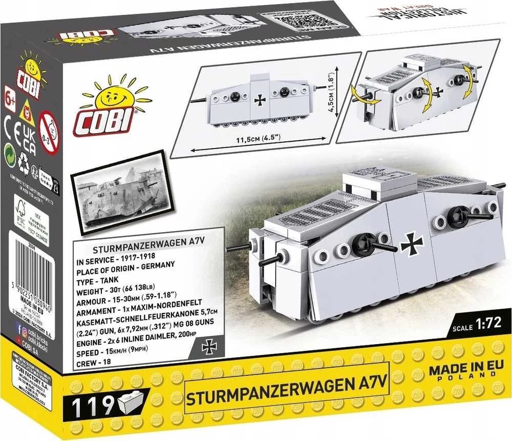 COBI HC WWII Sturmpanzerwagen A7V 119kl 3094