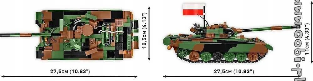 COBI 2624 Ginkluotųjų pajėgų T-72M1R tankas (PL/UA) 724 blokai