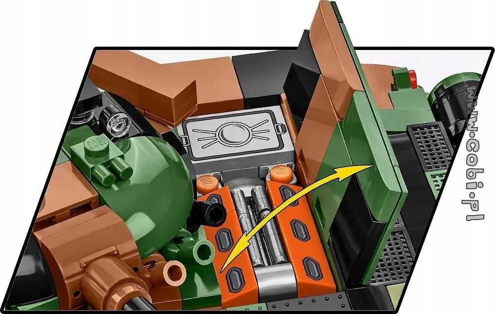 COBI 2624 Ginkluotųjų pajėgų T-72M1R tankas (PL/UA) 724 blokai