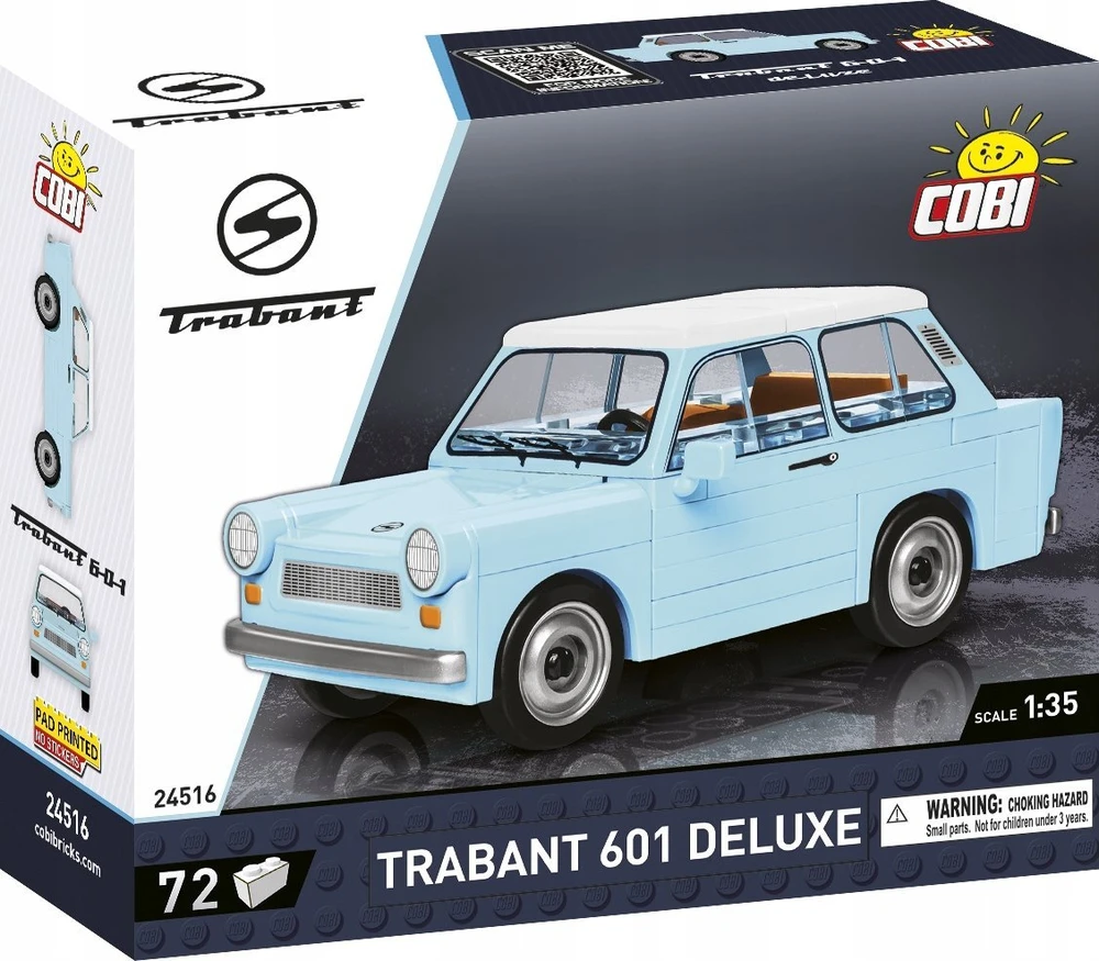 Cobi Surenkamas modelis Youngtimer Trabant 601 DeLuxe 24516, 71 d.