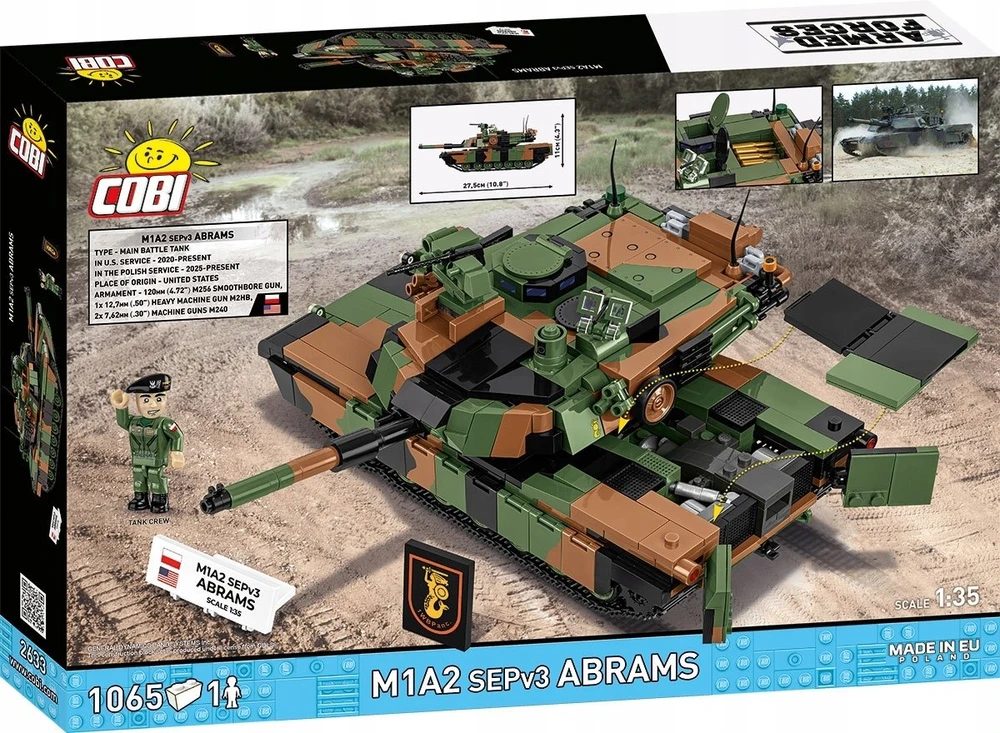 Cobi Klocki M1a2 sepv3 abrams plytos 1065 plytos