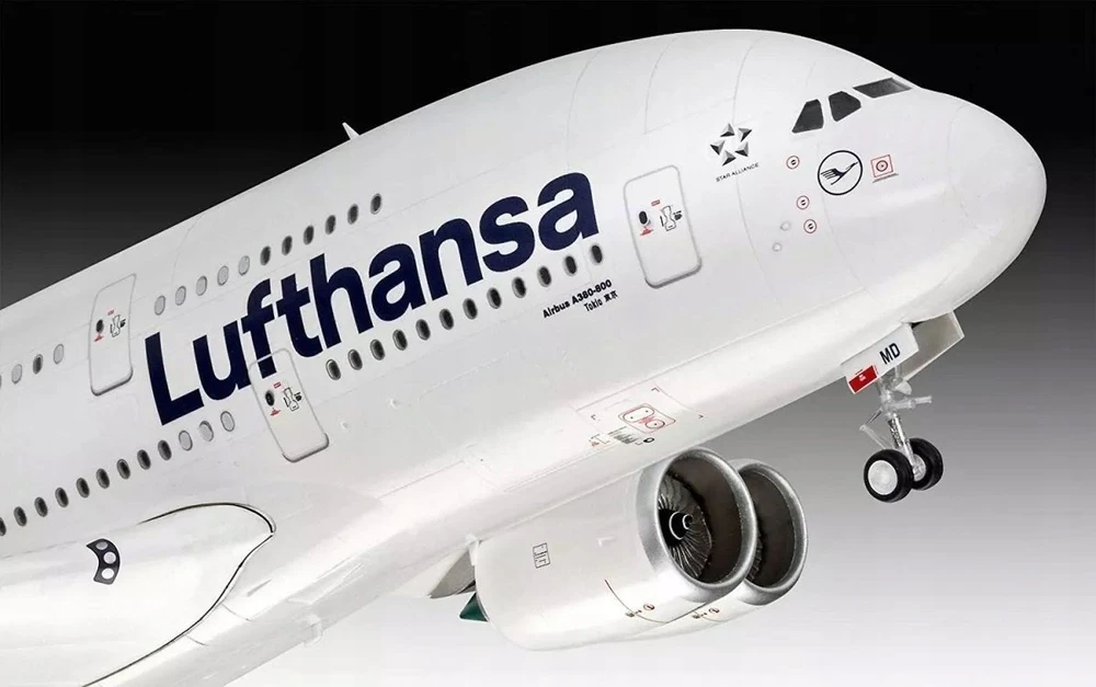 Revell Airbus A380 dovanų rinkinys 1/288 su dažais, teptuku ir klijais