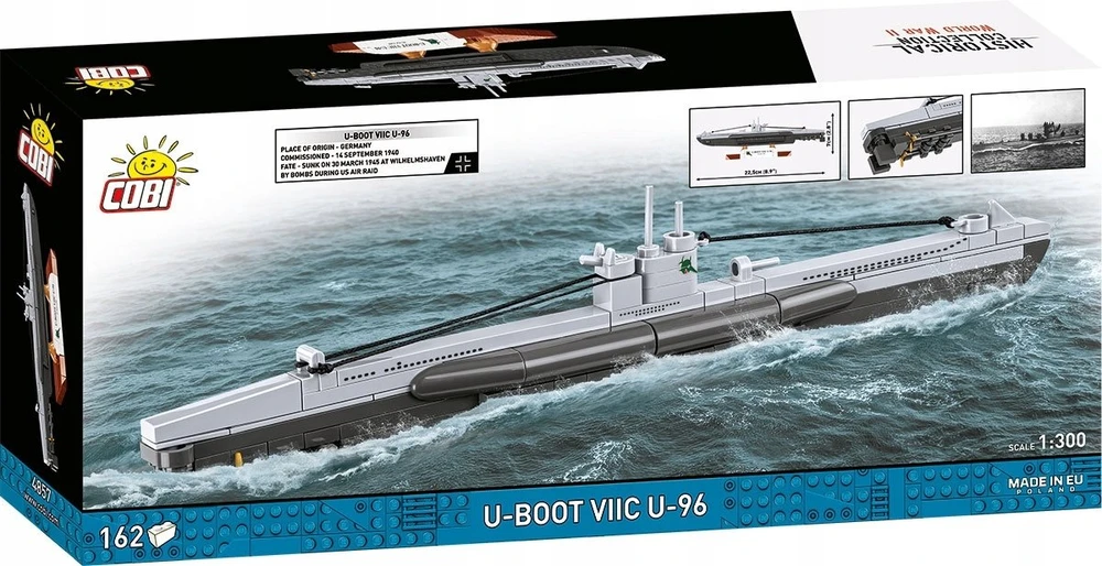 Cobi Klocki Povandeninis laivas VIIC U-96 blokuoja 162 blokus
