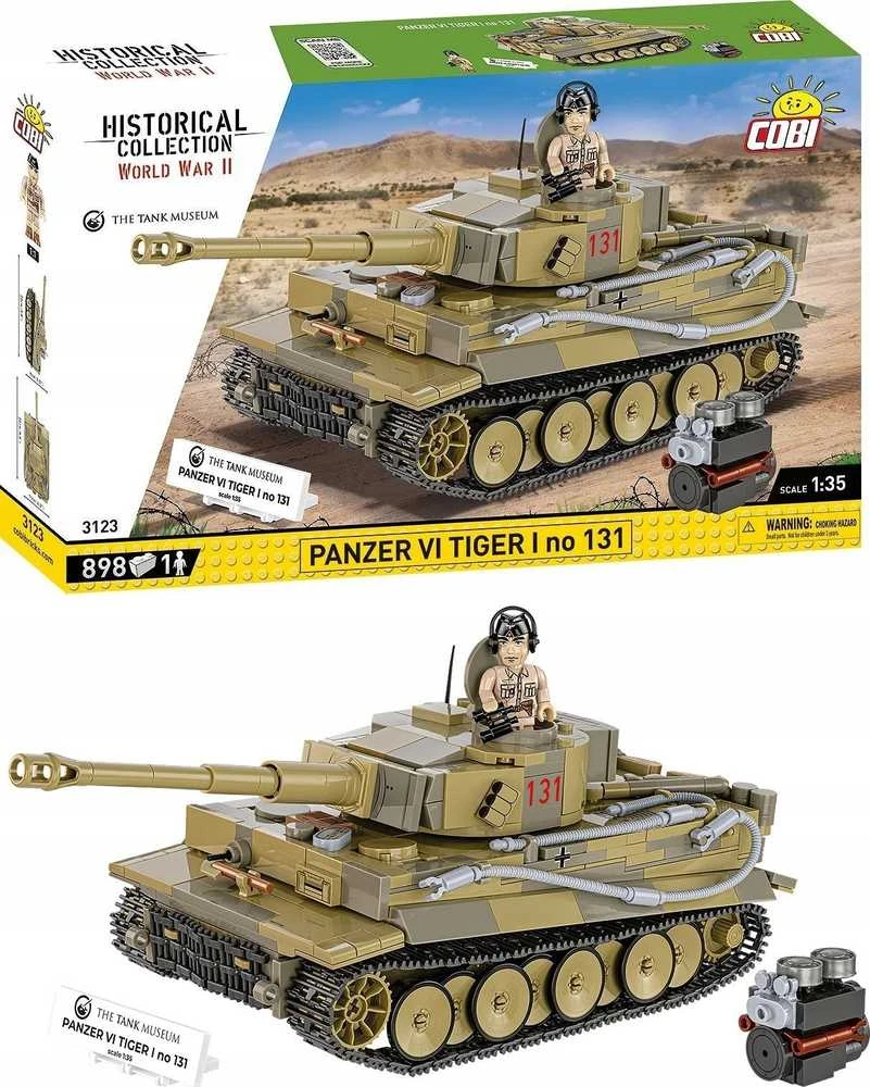 COBI Panzer VI Tiger I Nr.131 konstruktorius, 1:35, 898 detalių
