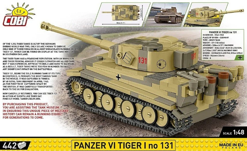 Cobi ISTORINĖ KOLEKCIJA PANZER VI TIGER I NR. 131