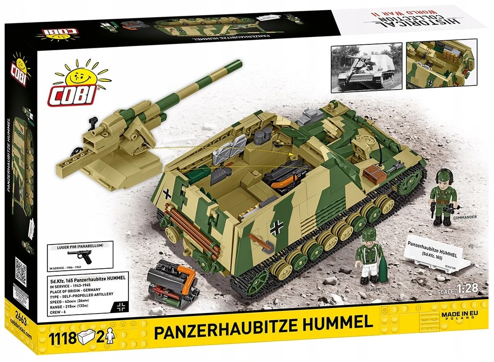 Cobi Klocki Panzehaubitze hummel blokeliai 1118 blokelių