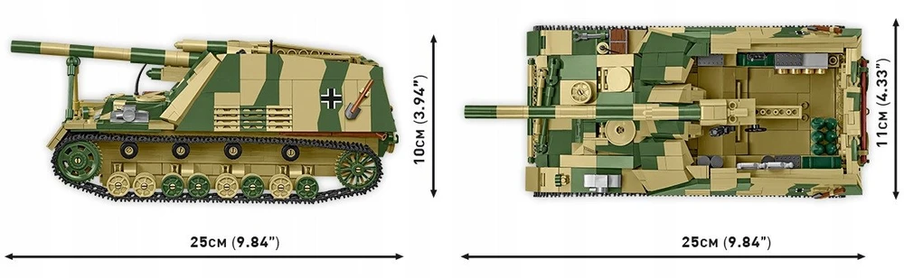 Cobi Klocki Panzehaubitze hummel blokeliai 1118 blokelių