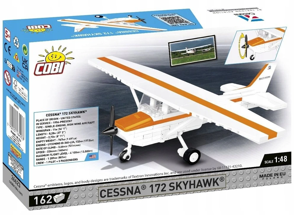 Cobi Samoloty cywil. Cessna 172 Skyhawk 162kl 26623