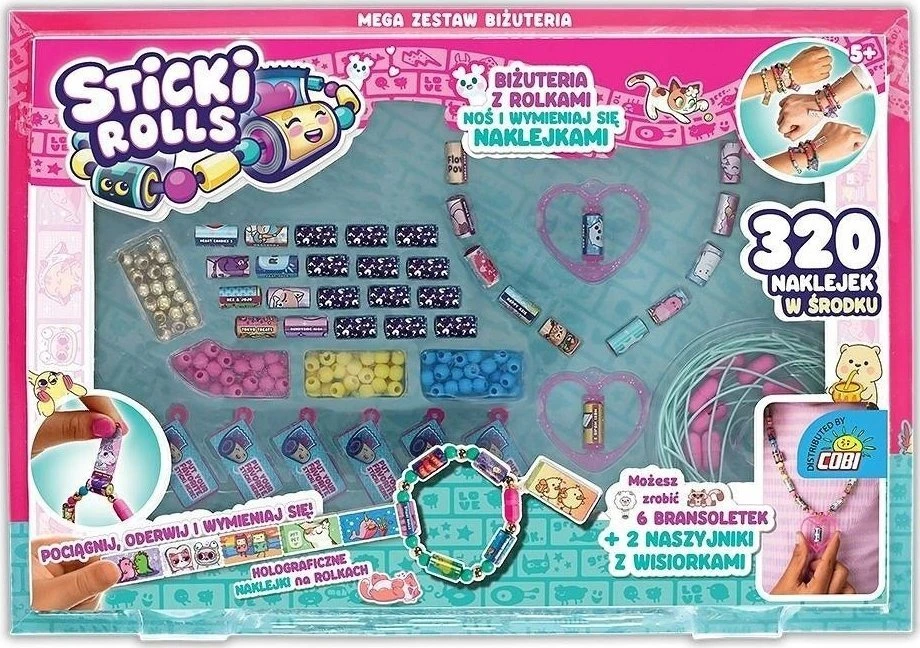 Cobi Sticky Rolls Mega Set Papuošalai su lipdukais