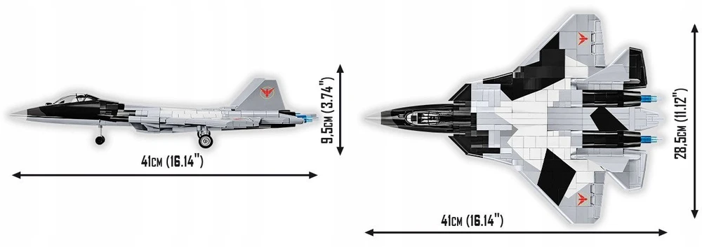 COBI SU-57 Felon reaktyvinio naikintuvo konstruktorius 1:48, 851 det., 5921