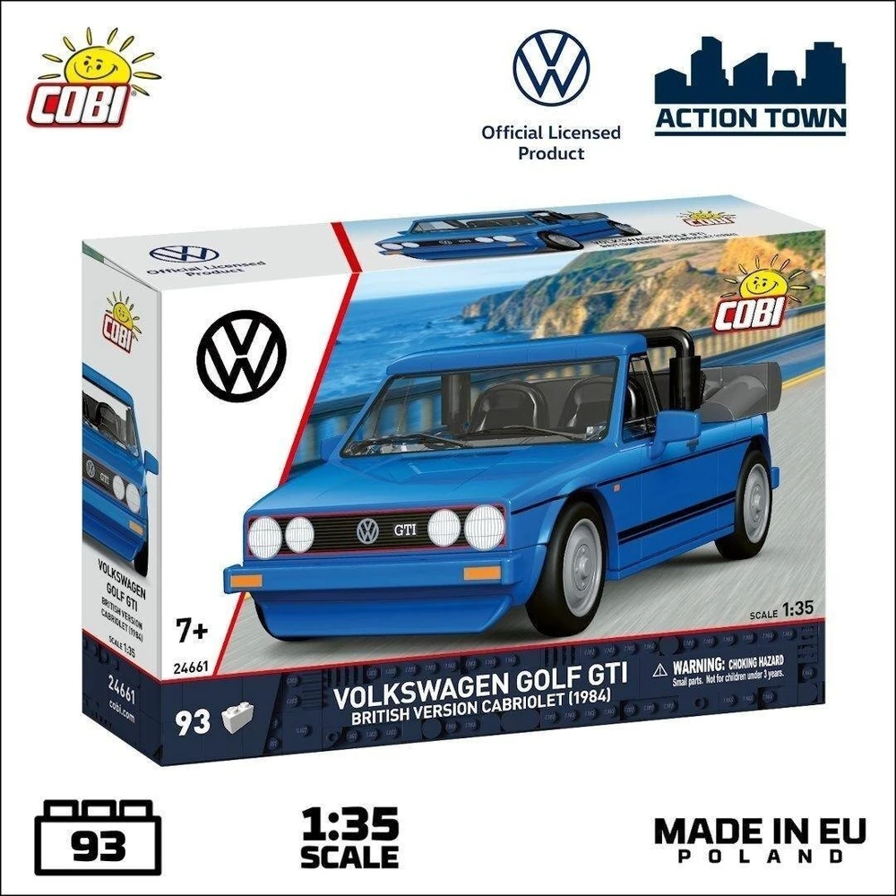 Cobi Kaladėlės Volkswagen Golf GTI British Version Cabriolet 1984 1:35