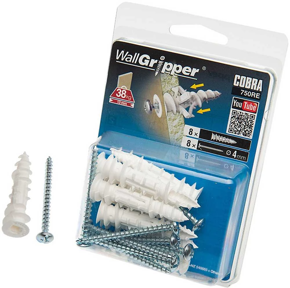 Cobra Įsukami GKP įvarai, 4 x 54 mm, 8 vnt.