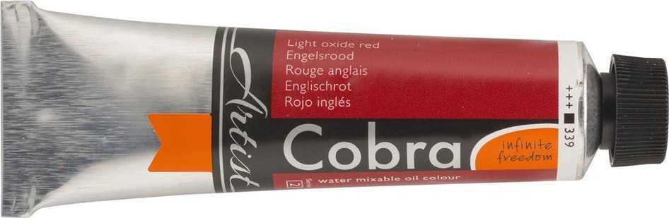 Cobra Cobra Artist Vanduo-Mixable Oil Colour Tube Light Oxide Raudona 339