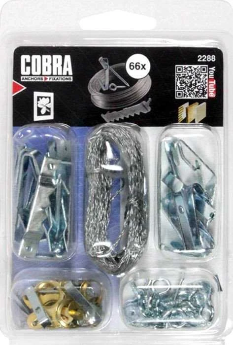 Cobra Įkalamas GKP kablys, 4 x 30 mm, pilkos spalvos, 1 vnt.
