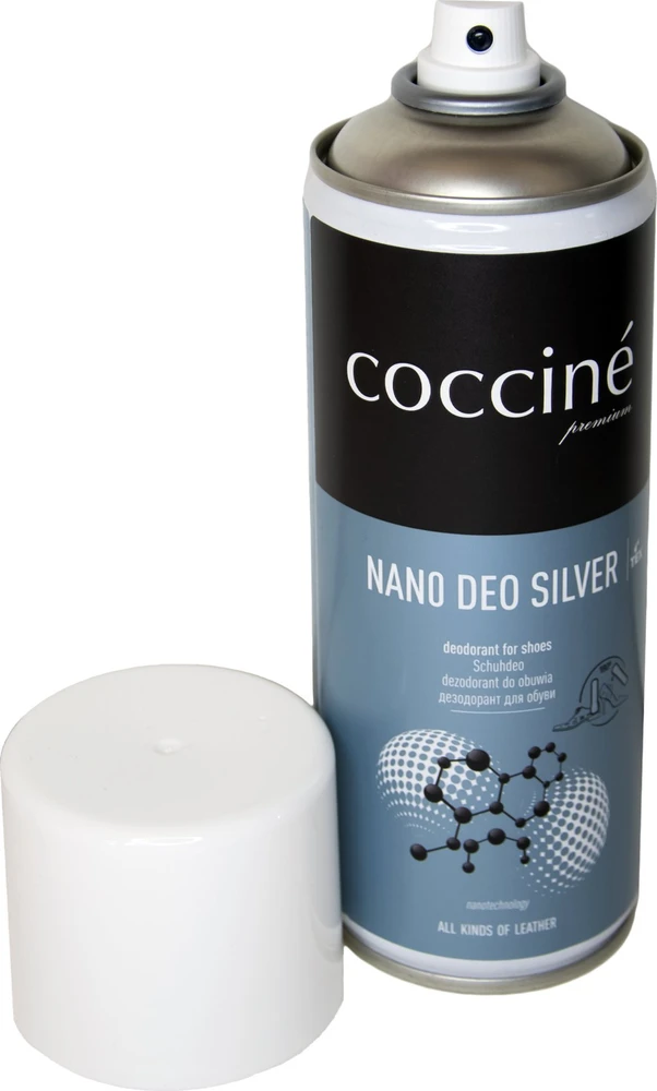 Coccine Nano Deo Silver batų dezodorantas su nuimtu dangteliu