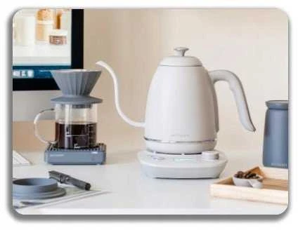 Cocinare BUYDEEM elektrinis „Gooseneck“ kavos virimo aparatas „Virdulys“, modelis K821, spalva „Oat Baltas EU“
