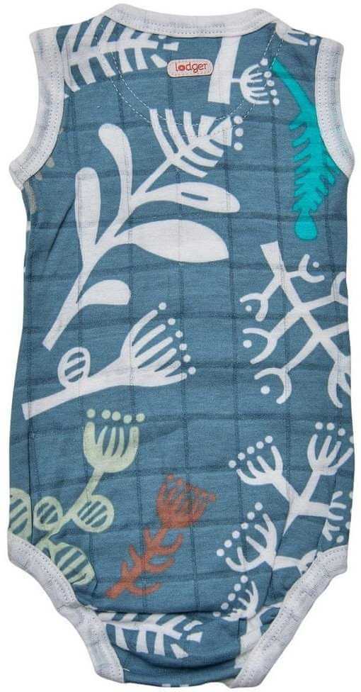 Cocoon Sale! Lodger Romper Botanimal cotton sleeveless bodysuit Ocean 68 cm RF 074_68