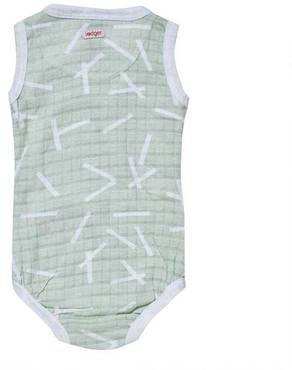 Cocoon Sale! Lodger Romper Sprinkle sleeveless cotton bodysuit Leaf 62 cm RF 070_62