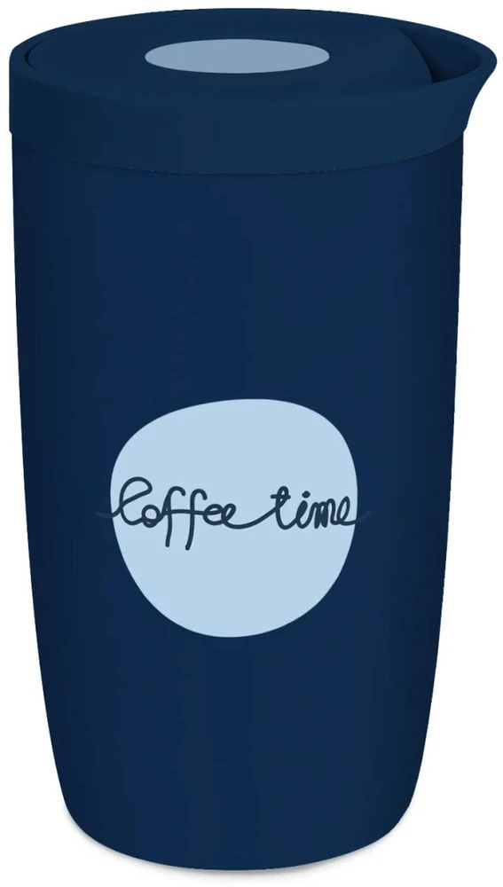 „Coffee Format“ termo puodelis, 350 ml – mėlynas su užrašu