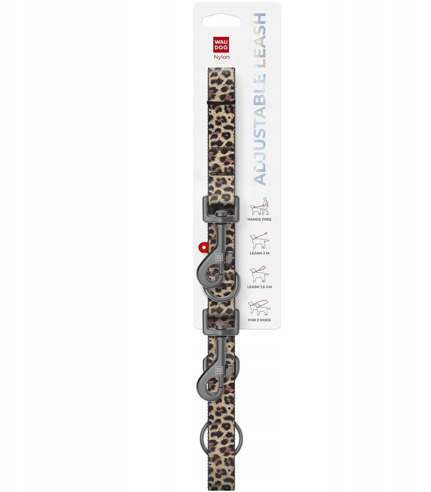 Collar WAU DOG Antkaklis NYLON REGULIUOJAMAS M 20mm/3m LAMPARTAS
