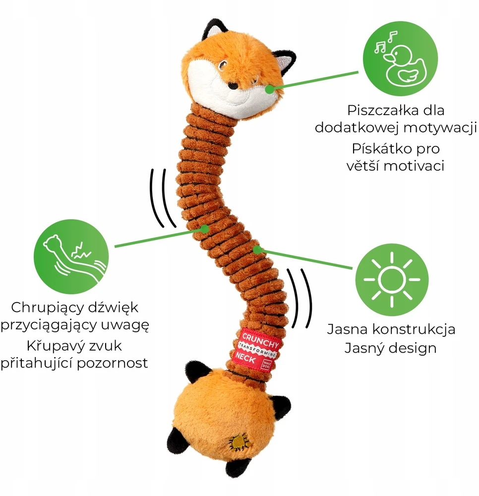 Collar WAU DOG žaislas šuniui CRUNCHY LIS 37cm