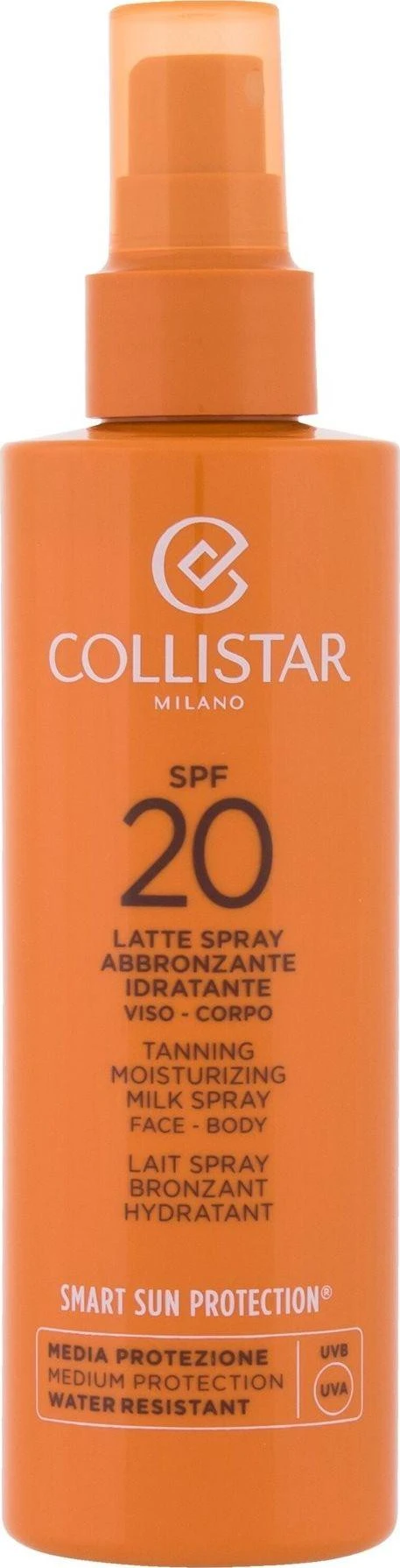 Collistar Smart Apsauga nuo saulės Tanning Moisturizing Milk Purškiklis Sun Losjonas kūnui unisex, 200 ml