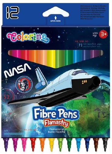 Colorino Flomasteriai 12 spalvų Nasa