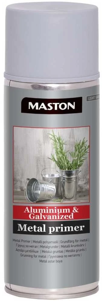 MASTON Colorovo Gruntas purškiamas aliuminio ir cinkuoto metalo paviršiams, 400 ml