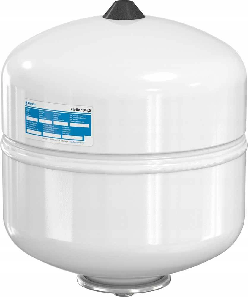 Flamco „Comap Flofix“ išsiplėtimo indas karštam vandeniui 25 l/4 [10 bar], jungtis 3/4, spalva baltas. Išsiplėtimo indai