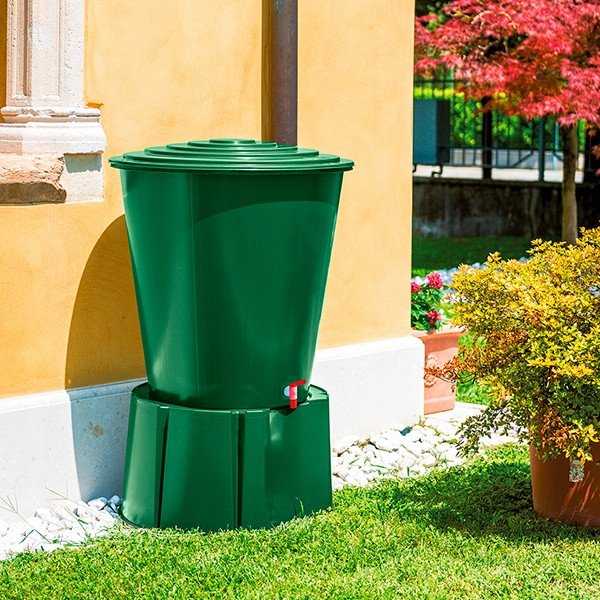 Stefanplast Vanduo statinė 310L su dangčiu ir čiaupu Ø80x93cm