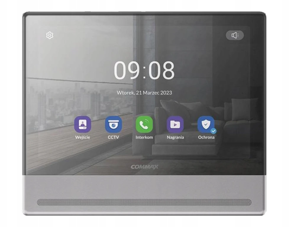 Commax CDV-1004QT NEO Sidabrinis MONITORIUS 10,1" LAISVŲ RANKŲ SMART HD VEIDRODIS