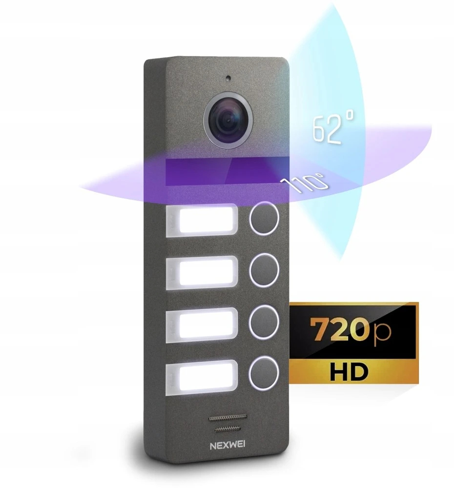 Commax Vaizdo domofono išorinė panelė su kamera NEXWEI NW-VO4H-4B-G (NW-VO4HR-4B-G)
