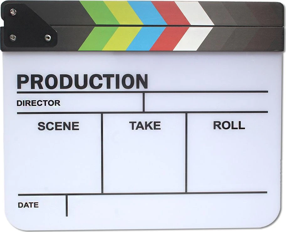 Commlite FILM CLAPS 30x25cm / Balta / Markeriams - Žymekliai