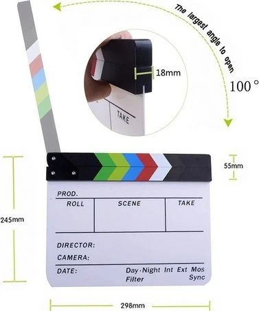 Commlite Film Klaps 30x25cm / Balta / Žymekliams - Žymekliams (SB3939) - 5903876995737