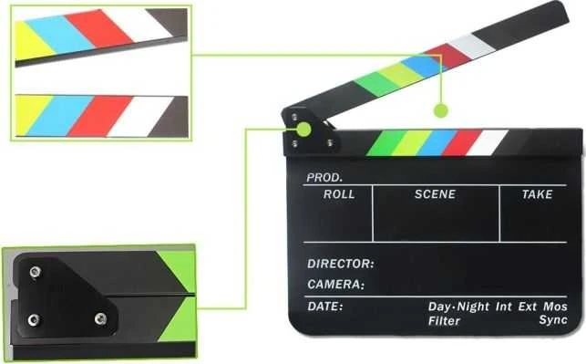 Commlite Klaps Filmowy 30x25cm / Kolor / Na Pisaki - Mazaki
