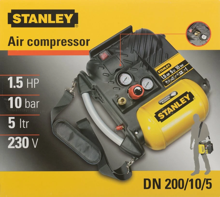 Stanley  betepalinis kompresorius Air Boss 5L 10bar