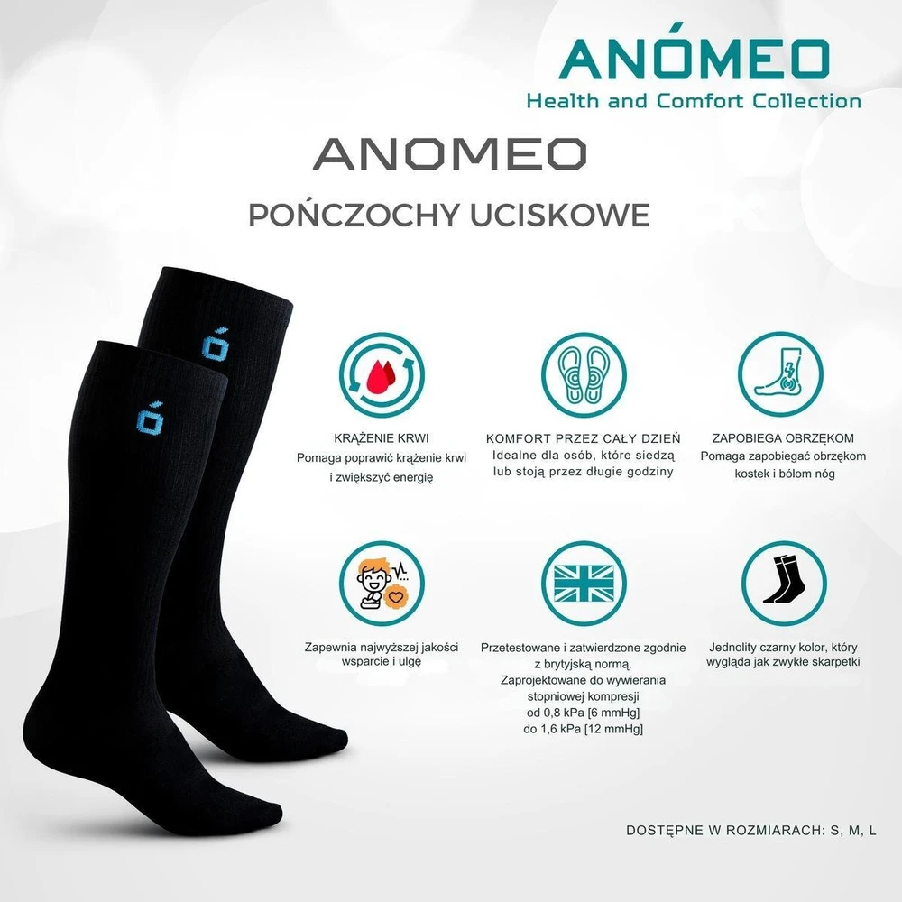 Kompresinės kojinės dydis S ANOMEO