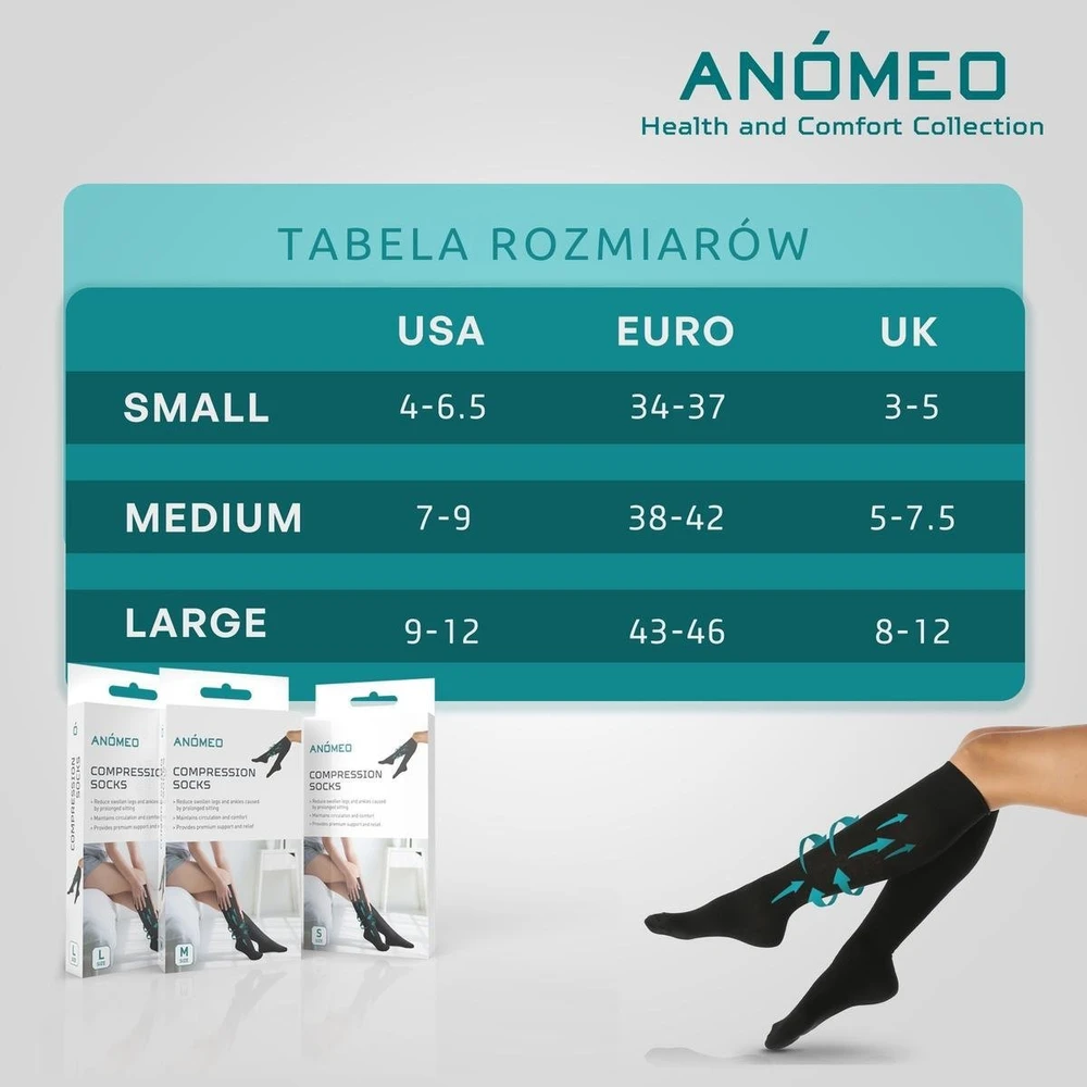 Kompresinės kojinės dydis S ANOMEO