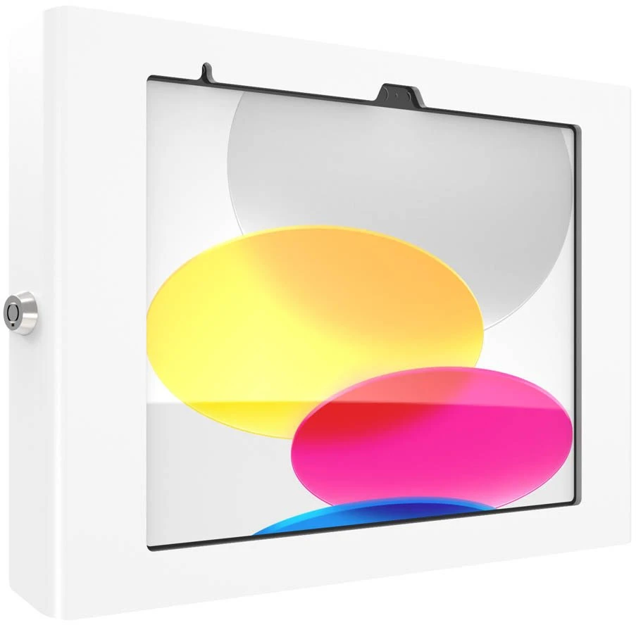 Dėklas na tablet Compulocks Compulocks Apex - Gehause - fur Tablett - verriegelbar - Metallrahmen - baltas - Wandmontage - fur Apple iPad A16 Wi-Fi, A16 Wi-Fi + Cellular