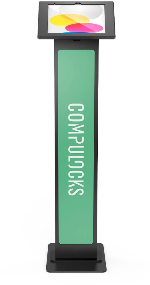 Compulocks stovas Compulocks iPad 10.9'' 10th Gen Swell Enclosure Brandable Floor Stand Juodas, 27,7 cm (10.9''), Apple, iPad (10th gen.) 2022, A2757, A2777, 27,7 cm (10.9''), Juodas, Aliuminis, Plienas